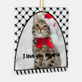 Two Photo Custom Text Keffiyeh Free Palestine Keramikornament (Rechts)