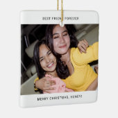 Two Photo Minimalist Best Friend Keramikornament (Rechts)