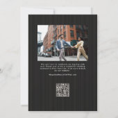 Two photo simple stylish script wedding save the date (Rückseite)