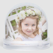 Two Photos Stylish Simple Christmas Schneekugeln (Rückseite)