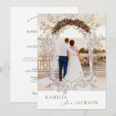 Two-Piece Modern Minimalist Folded Wedding Einladung (Vorne/Hinten)