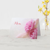 Two pink peonies karte (Gelbe Blume)