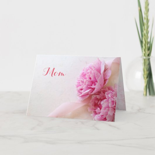 Two pink peonies karte (Vorderseite)
