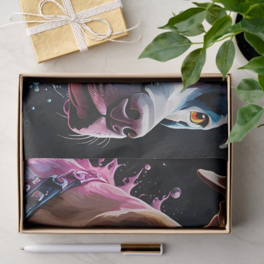 Two Pit Bulls portrait Seidenpapier (Geschenk)