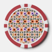 Two poker chips are shown each featuring a floral (Vorderseite)