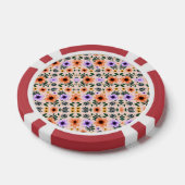Two poker chips are shown each featuring a floral (Einzeln)