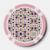Two poker chips with pink borders and intricate  (Rückseite)