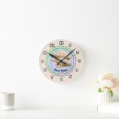 Two Pretty seashells clock Runde Wanduhr (Zuhause)