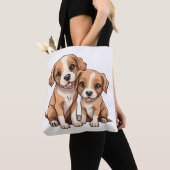 TWO PUPPIES Tragetasche Tasche (Von Nahem)
