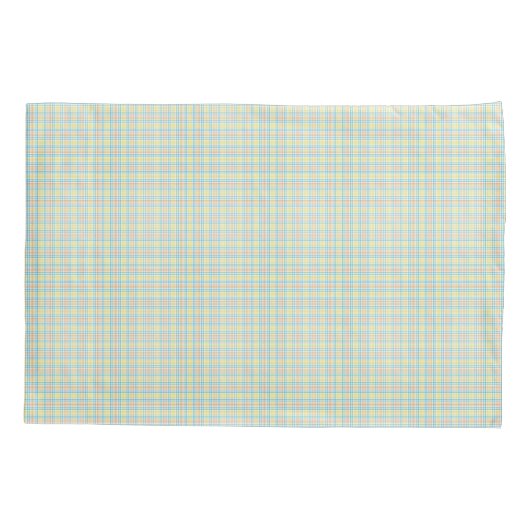 Two rectangular placemats with a pastel plaid  kissenbezug (Rückseite)