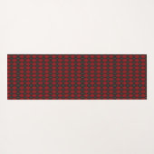 Two red and black geometric pattern ties yogamatte (Rückseite (Horizontal))