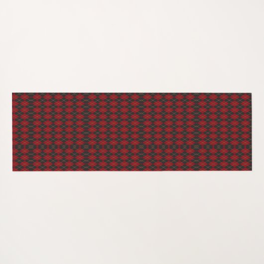 Two red and black geometric pattern ties yogamatte (Rückseite (Horizontal))