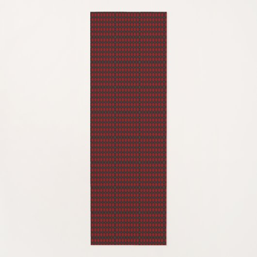 Two red and black geometric pattern ties yogamatte (Vorderseite)