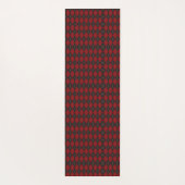 Two red and black geometric pattern ties yogamatte (Rückseite)