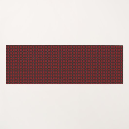 Two red and black geometric pattern ties yogamatte (Vorderseite (Horizontal))