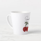 Two Red Cherries Illustration | Cute Fruit Art  Milchtasse (Linke Ecke)