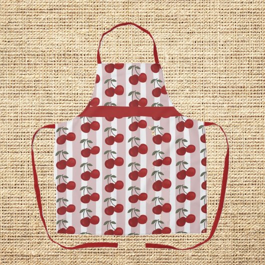 Two Red Cherries Illustration | Cute Fruit Art  Schürze