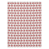 Two Red Cherries Illustration | Cute Fruit Art  Tischdecke (Vorderseite)