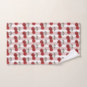 Two Red Cherries Illustration Personalized Badhandtuch Set (Handtuch)