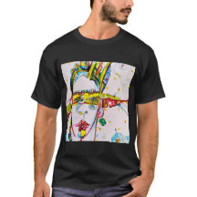 "Two Red Feathers" Native American Art T - Shirt