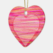 Two Red Hearts on a Valentines Day Tree  Keramik Ornament (Links)