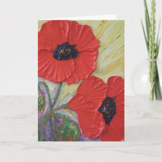 Two Red Poppies Mother's Day Card Karte