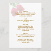 Two red roses Wedding Menu Invitation Menükarte (Rückseite)