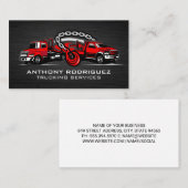 Two Red Towing Trucks Visitenkarte (Vorne/Hinten)