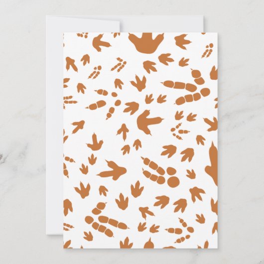 Two-Rex Dinosaur Geburtstag Einladung (Rückseite)