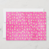 Two-Rex Pink Dinosaurier Girl 2. Geburtstag Einladung (Rückseite)