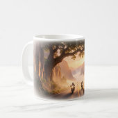 Two Riders Baum Bogen Canyon Morgendämmerung Straß Kaffeetasse (Vorderseite Links)