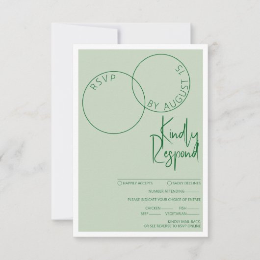 Two Rings Response Card RSVP Karte (Vorderseite)