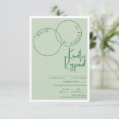 Two Rings Response Card RSVP Karte (Stehend Vorderseite)