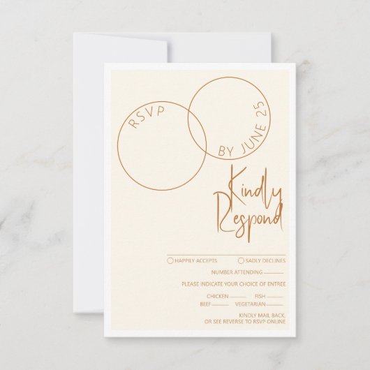 Two Rings Response Card RSVP Karte (Vorderseite)