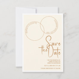 Two Rings Save The Wedding Date Invitation Einladung