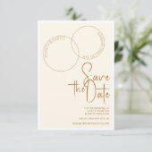 Two Rings Save The Wedding Date Invitation Einladung (Stehend Vorderseite)