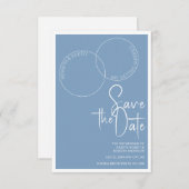 Two Rings Save The Wedding Date Invitation Einladung (Vorne/Hinten)