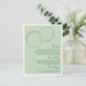 Two Rings Wedding Details Card Einladung (Stehend Vorderseite)