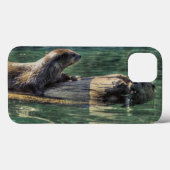 Two River Otters Wildlife Art Case-Mate iPhone Hülle (Rückseite (Horizontal))