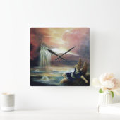 TWO SAINT JOHN AND FALLEN ANGEL QUADRATISCHE WANDUHR (Zuhause)