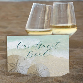Two Sand Dollars Wedding Guest Book Gästebuch