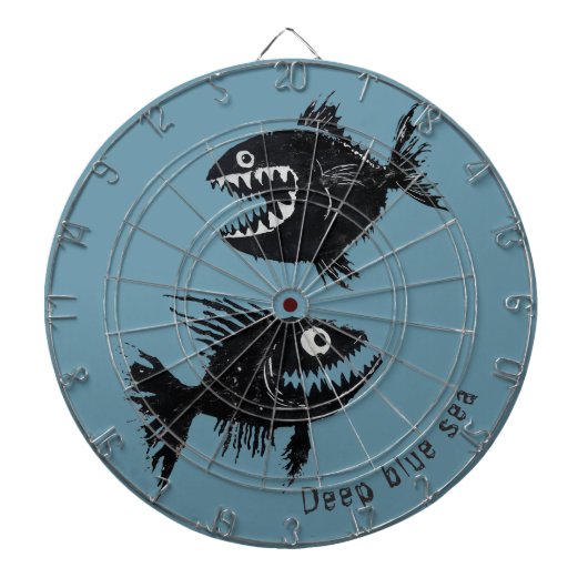 Two scary fish, personalized dartscheibe (vorne)