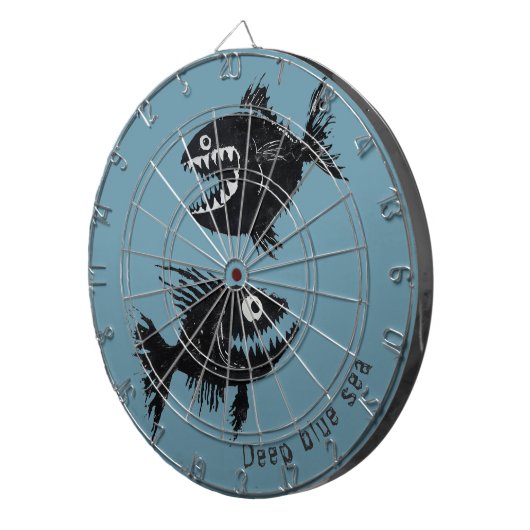 Two scary fish, personalized dartscheibe (Vorderseite rechts)