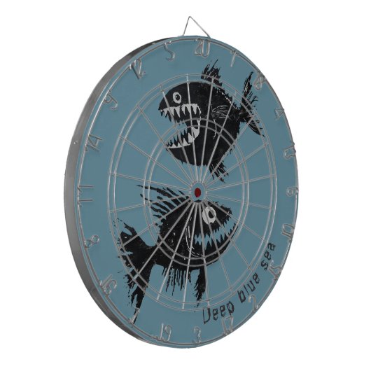 Two scary fish, personalized dartscheibe (Vorderseite Links)