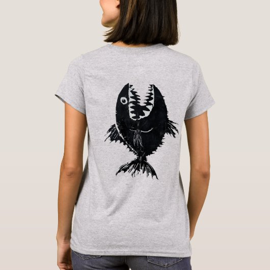 Two scary fish, personalized T-Shirt (Rückseite)