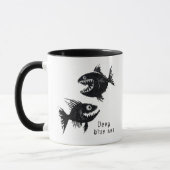 Two scary fish, personalized tasse (Links)