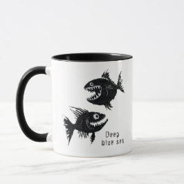 Two scary fish, personalized tasse