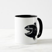Two scary fish, personalized tasse (VorderseiteRechts)