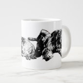Two Schnauzers – Black & White Dog Mug Jumbo-Tasse (Vorderseite Rechts)