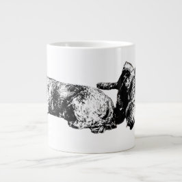 Two Schnauzers – Black & White Dog Mug Jumbo-Tasse